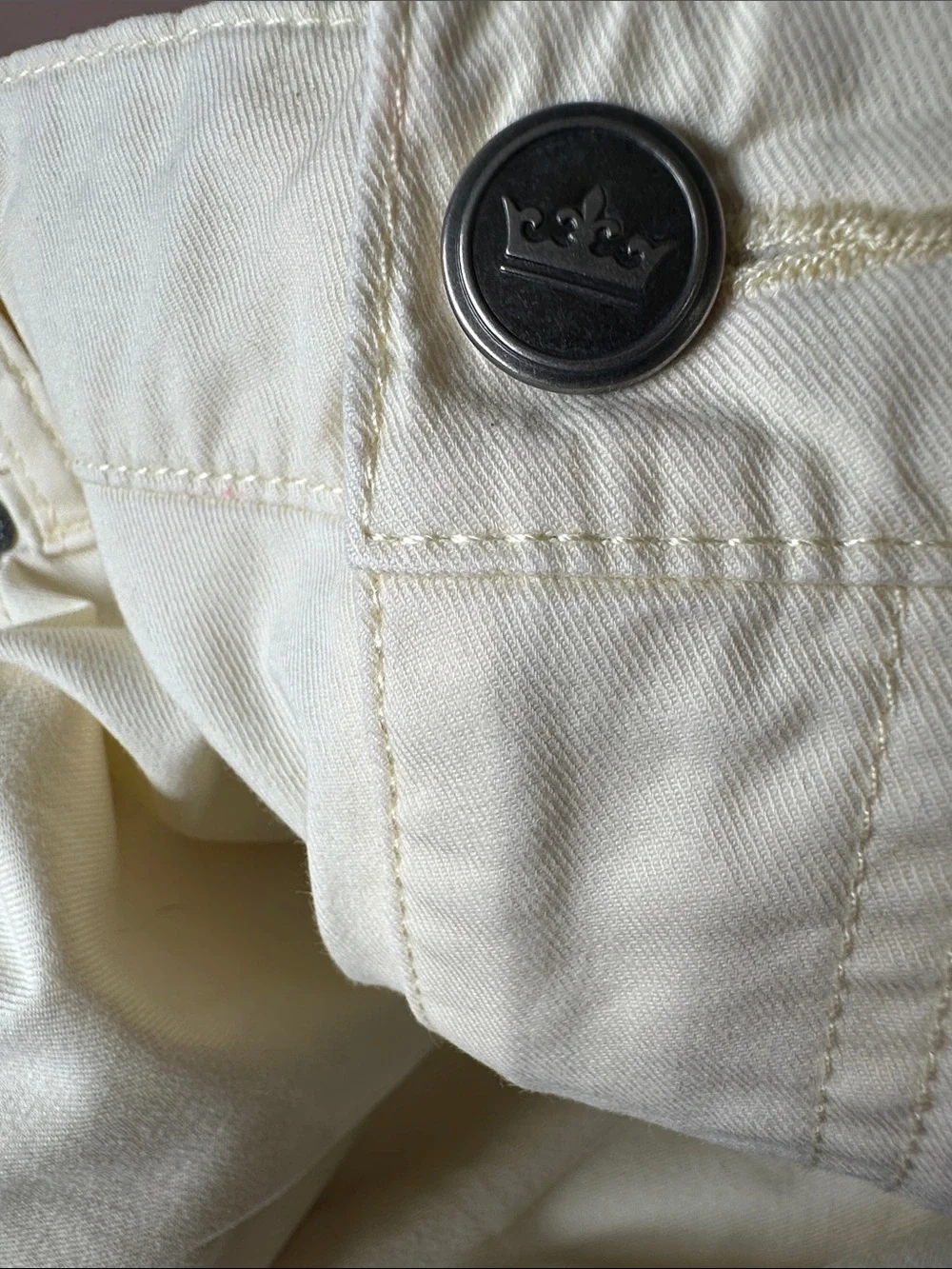 Peter Millar Men's Soft Touch Twill Five Pocket Trouser Yellow Cream Size 38